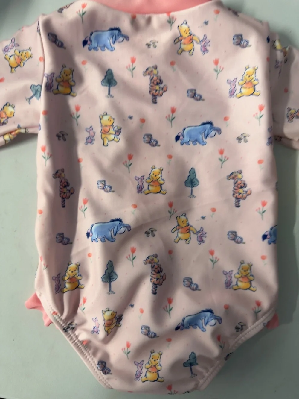 Pink Baby  swimsuit with Winnie the Pooh Characters size 6 months year without t